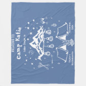 モダンシンプルキャンプ女子会 フリースブランケット (正面)
