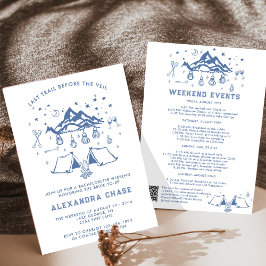 モダンシンプルキャンプ独身最後の週末 招待状