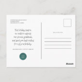 モダンシンプルキュートウィンタータウンマップホリデー ポストカード (裏面)