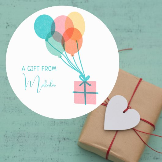 モダンシンプルキュートパーソナライズされたプレゼント ラウンドシール