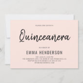 モダンシンプルキンセアニェラ誕生日 招待状 (正面)
