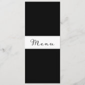 モダンシンプルクラシックメニュー Dinner カード ブラック DIY (正面)
