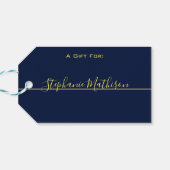 モダンシンプルクラシック名エレガント ギフトタグ (裏面横)