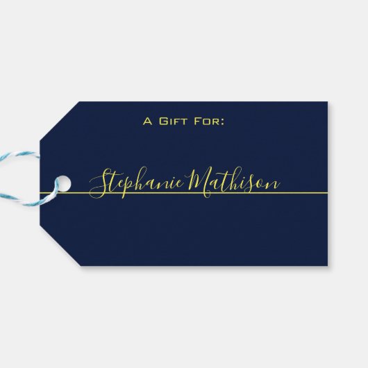 モダンシンプルクラシック名エレガント ギフトタグ (裏面横)