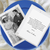 モダンシンプルクラシックScriptの写真結婚のカスタム サンキューカード