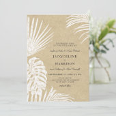 モダンシンプルクラフトトロピカルリーフ沿岸海 招待状 (スタンド正面)
