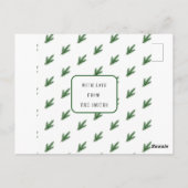 モダンシンプルクリスマスのカップルはがき ポストカード (裏面)