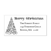 モダンシンプルクリスマスカスタムツリー差出人住所 セルフインキングスタンプ (デザイン)