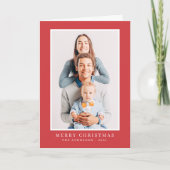 モダンシンプルクリスマスカスタム写真 シーズンカード (正面)