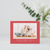 モダンシンプルクリスマスカスタム写真 シーズンカード (スタンド正面)