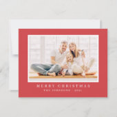 モダンシンプルクリスマスカスタム写真 シーズンカード (正面)