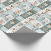 モダンシンプルクリスマスヴィンテージ ラッピングペーパー (角)