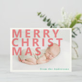 モダンシンプルクリスマス写真ホリデーカード シーズンカード (スタンド正面)