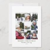 モダンシンプルクリスマス家族の写真コラージュ シーズンカード (正面)