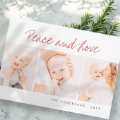 モダンシンプルクリスマス挨拶3枚の写真 シーズンカード