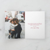 モダンシンプルクリスマス飾り4写真折り シーズンカード (内部)