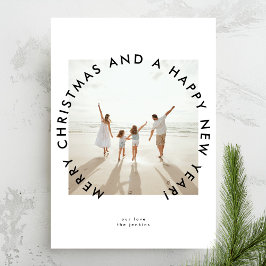 モダンシンプルクリスマス 写真グリーティングカード シーズンカード