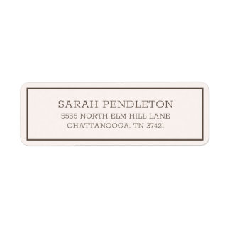 モダンシンプルクリームブラウン ラベル