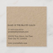 モダンシンプルクール美容師 スクエア名刺 (裏面)