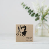 モダンシンプルクール美容師 スクエア名刺 (スタンド正面)