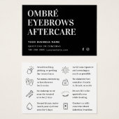 モダンシンプルグラデーション粉末ブローズアフターケアアドバイス (正面&裏面)