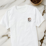 モダンシンプルグランジカスタムバッジPet写真名 Tシャツ<br><div class="desc">セリフシンプルデザインで構成され、クラシックタイポグラフィを追加したカスタム。</div>