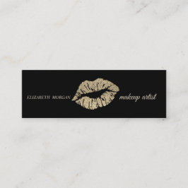 モダンシンプルグリッターの唇、メイクアップアーティスト スキニー名刺