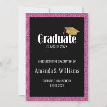 モダンシンプルグリッターキャップ卒業