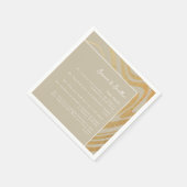 モダンシンプルグリッター金ゴールドのおもしろい結婚事実 スタンダードカクテルナプキン (角)