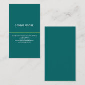 モダンシンプルグリーンブループレーン名刺 名刺 (正面/裏面)