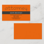 モダンシンプルグレーオレンジ弁護士名刺 名刺 (正面/裏面)