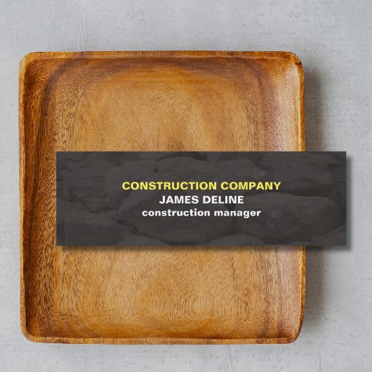 モダンシンプルグレーストーンズ建築 スキニー名刺