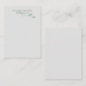 モダンシンプルグレープロフェッショナルミニマルフローラ ノートカード (正面/裏面)