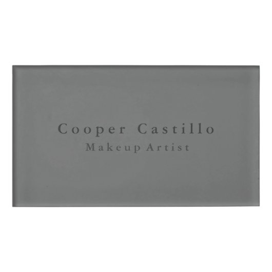 モダンシンプルグレープロフェッショナルモダン 名札 (正面)