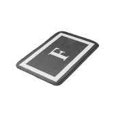 モダンシンプルグレーホワイト バスマット (アングル)