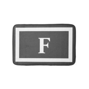 モダンシンプルグレーホワイト バスマット