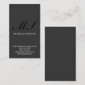 モダンシンプルグレー平文名刺 名刺 (正面/裏面)