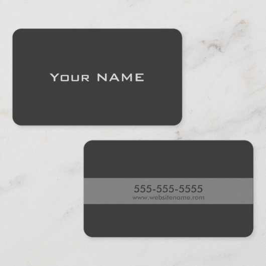 モダンシンプルグレー 名刺 (正面/裏面)