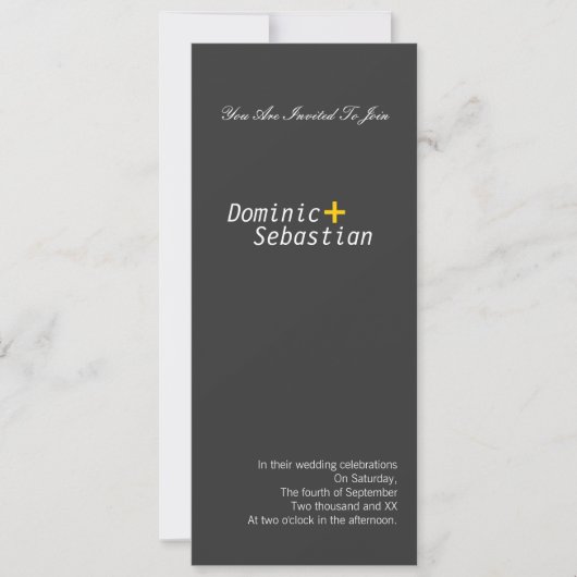 モダンシンプルゲイ 招待状 (正面)