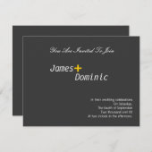 モダンシンプルゲイ 招待状 (正面/裏面)