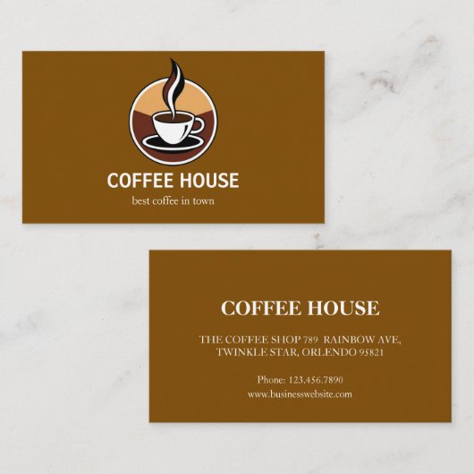 モダンシンプルコーヒーショップ名刺 名刺 (正面/裏面)