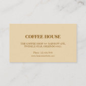 モダンシンプルコーヒーショップ名刺 名刺 (裏面)