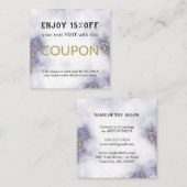 モダンシンプルサロン割引クーポン 割引カード (正面/裏面)