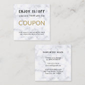 モダンシンプルサロン割引クーポン 割引カード (正面/裏面)