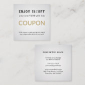 モダンシンプルサロン割引クーポン 割引カード (正面/裏面)