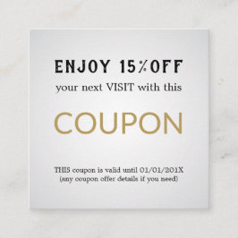 モダンシンプルサロン割引クーポン 割引カード