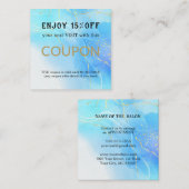 モダンシンプルサロン割引クーポン 割引カード (正面/裏面)