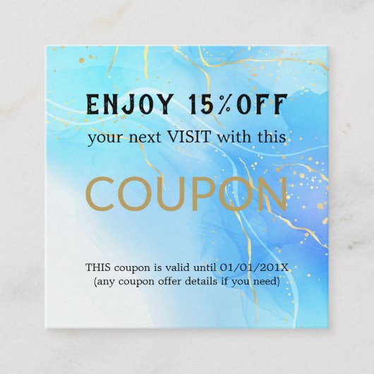 モダンシンプルサロン割引クーポン 割引カード (正面)