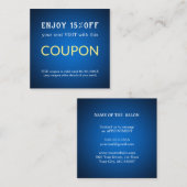 モダンシンプルサロン割引クーポン 割引カード (正面/裏面)