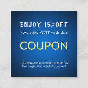 モダンシンプルサロン割引クーポン 割引カード